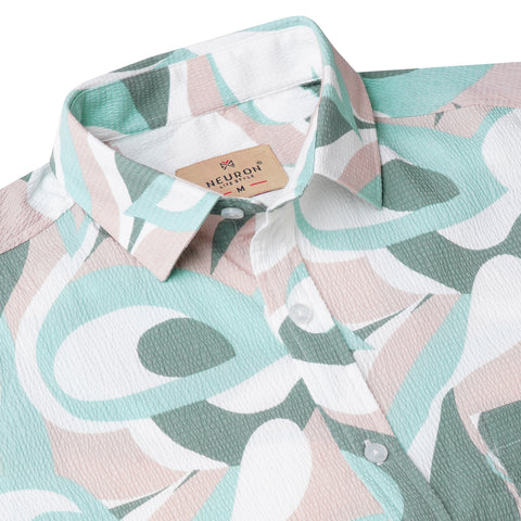 Popcorn Printed Half Sleeves shirt (Mint102)