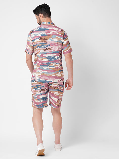 Purple Camo Printed Co-ord Set