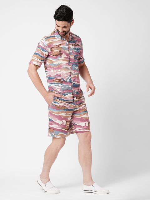 Purple Camo Printed Co-ord Set