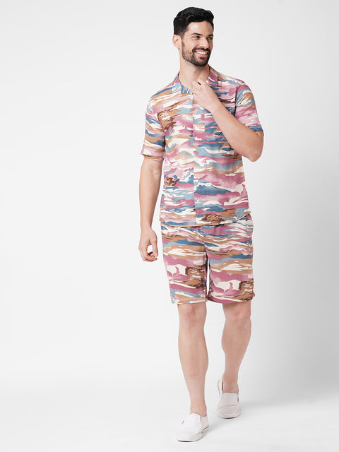 Purple Camo Printed Co-ord Set