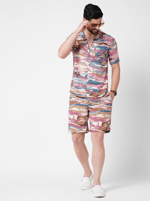 Purple Camo Printed Co-ord Set