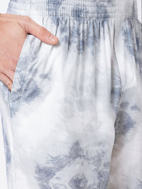 Grey & White Tie Dye Printed      Co-ord Set