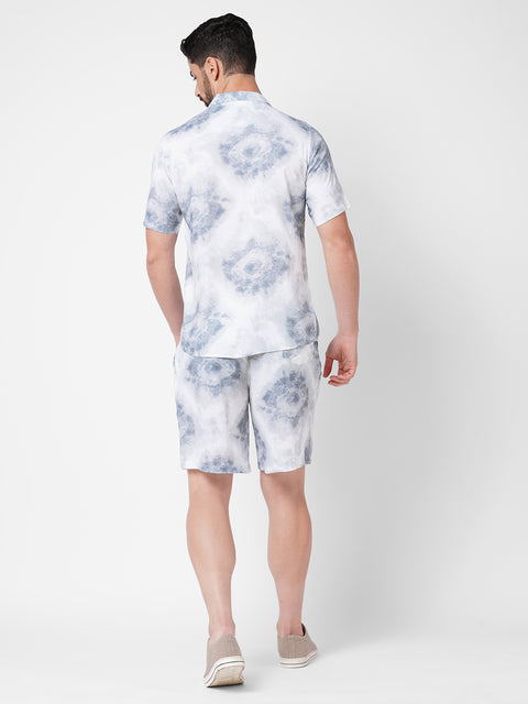 Grey & White Tie Dye Printed      Co-ord Set