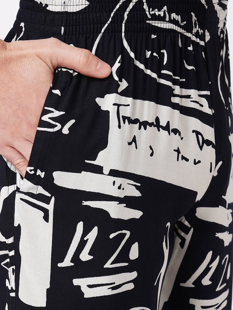 Abstract Navy Blue Co-ord Set