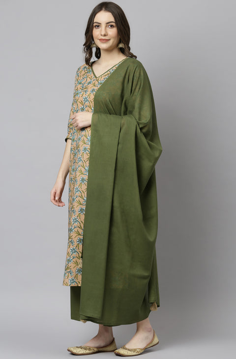 Floral Printed Pure Cotton Kurta Set (Set398)