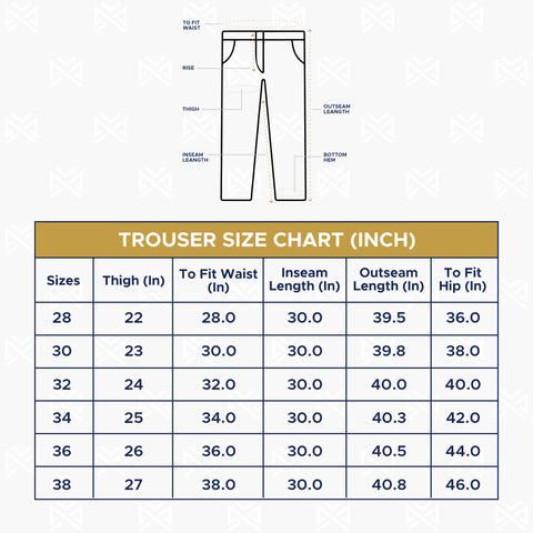 Men Brown Dobby Trouser