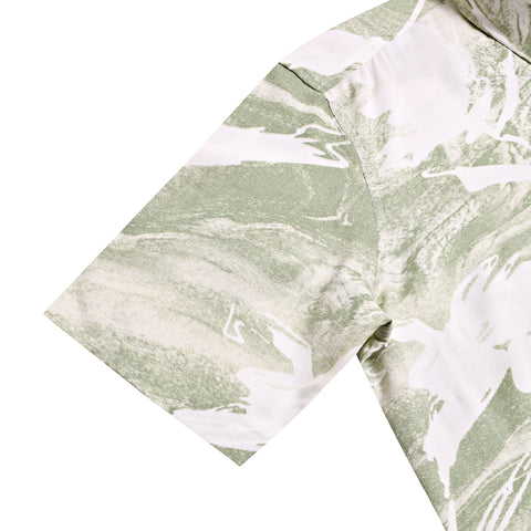 Olive Printed Half Sleeves Shirt
