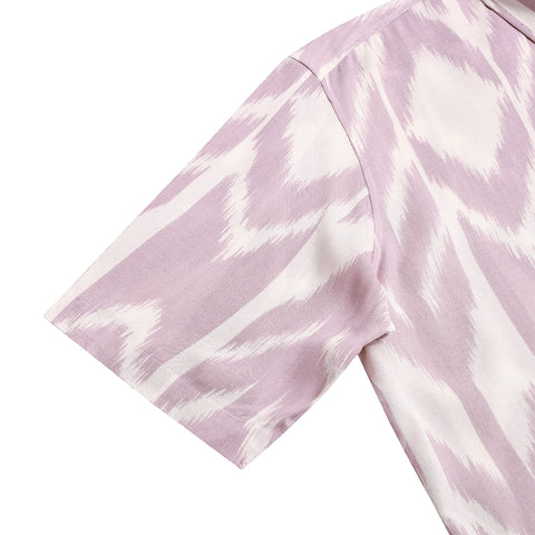Crest Pink Abstract Half Sleeves Shirt