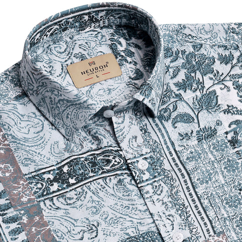 Splash Printed Half Sleeves Shirt (02BLUE)