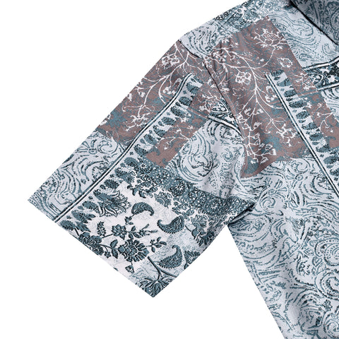 Splash Printed Half Sleeves Shirt (02BLUE)