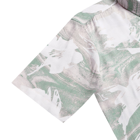 Green Printed Half Sleeves Shirt