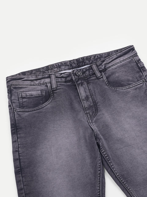 Men Charcoal Black Regular Fit Jeans