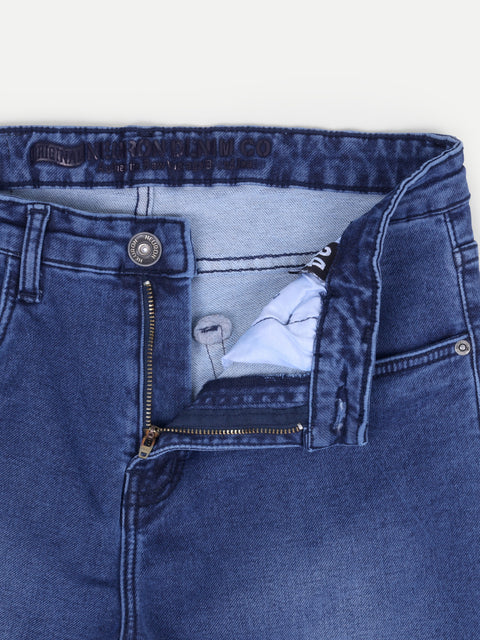 Men Denim Blue Regular Fit Jeans