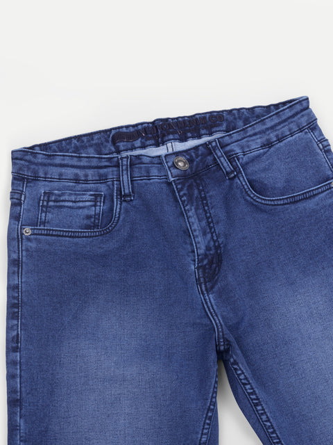 Men Denim Blue Regular Fit Jeans