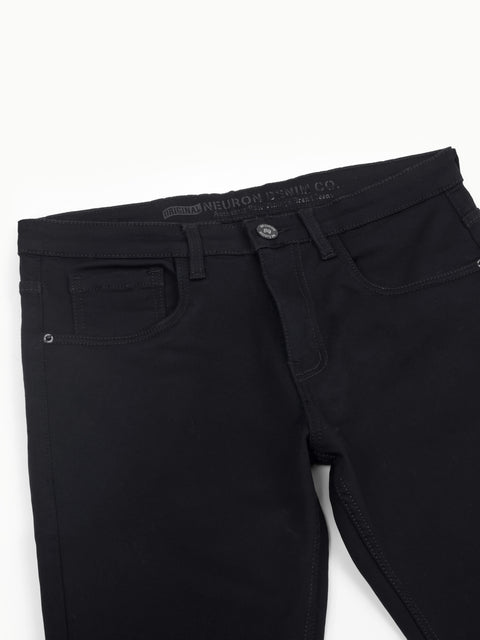 Men Jade Black Regular Fit Jeans