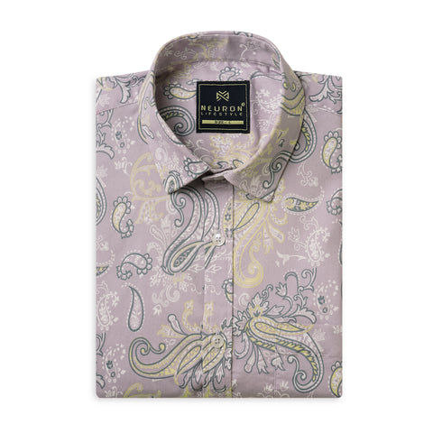 Men Pink Printed Half Sleeves Shirt