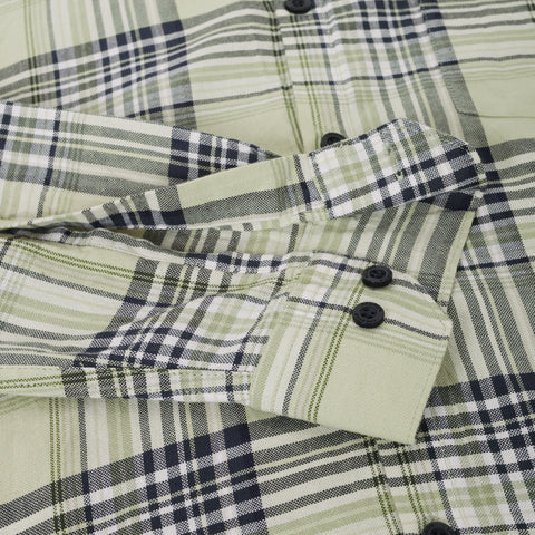 Men Tea Green & Black Checked Casual Shirt